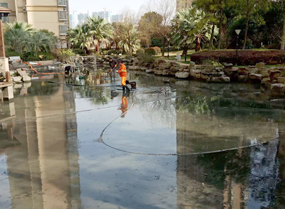 奉新景观池淤泥清理